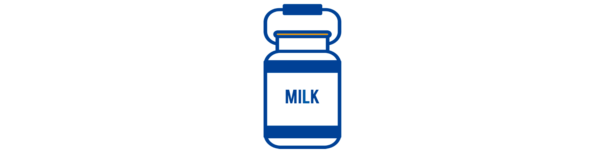 Blue icon of a milk can